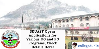 SKUAST Opens Applications for Various UG and PG Programs, Check Details Here!